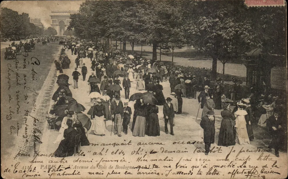 Avenue du Bois de Boulogne — Paris — Unbekannter Verlag, Nr. 437 - Vorderseite