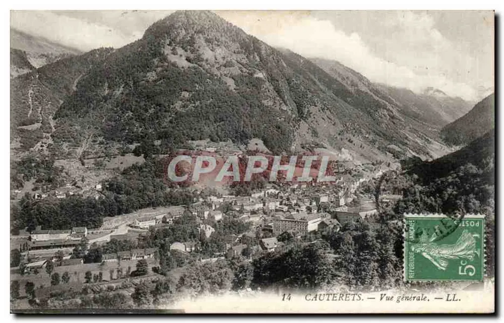 Cauterets — Vue générale — LL. — Éditeur LL, n°14 - Frente