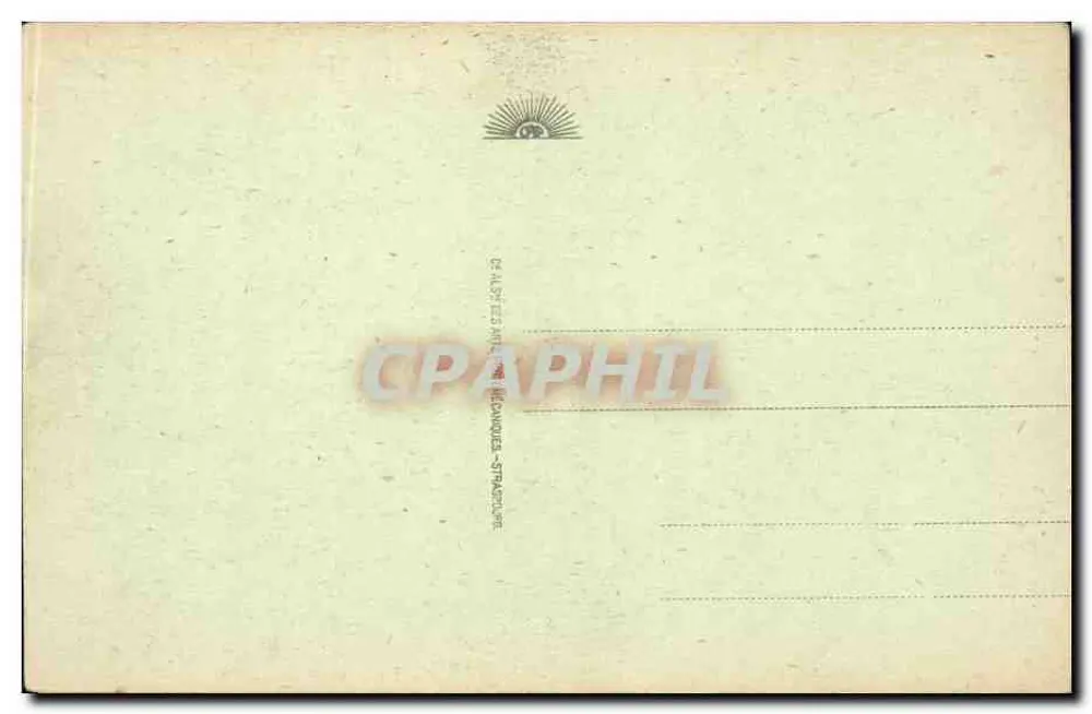 Estrasburgo - A Catedral — Bilhete postal antigo n°9 - Verso