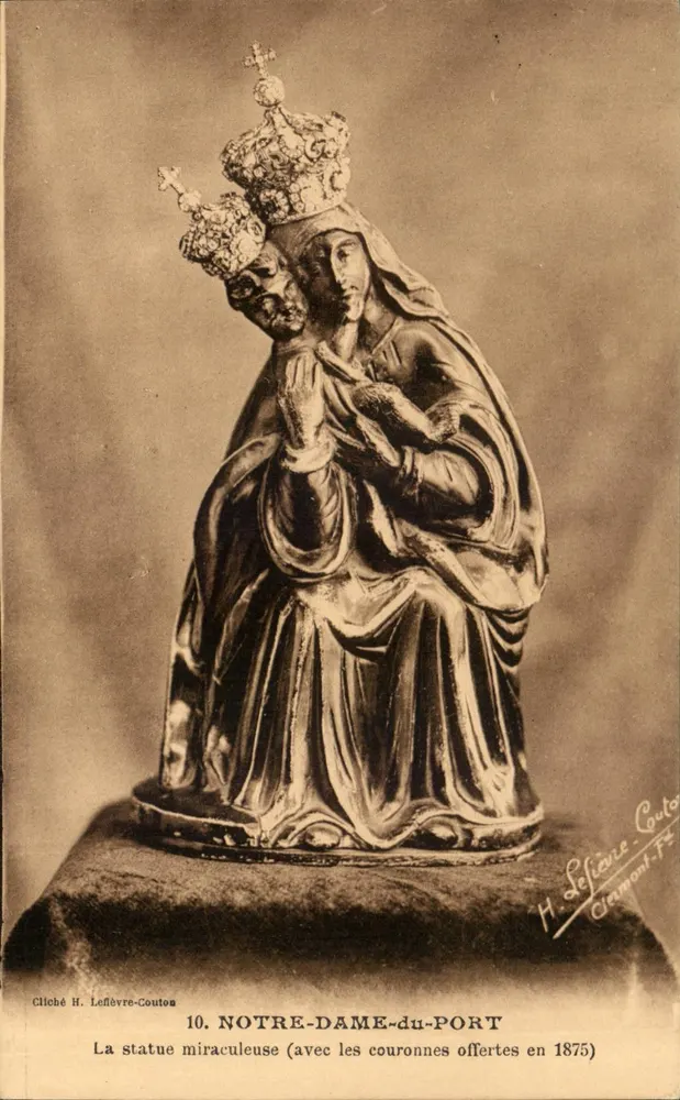 Notre-Dame-du-Port — wundersame Statue mit Krönungen aus dem Jahr 1875 — H. Lefèvre-Coutos, Reims - Vorderseite