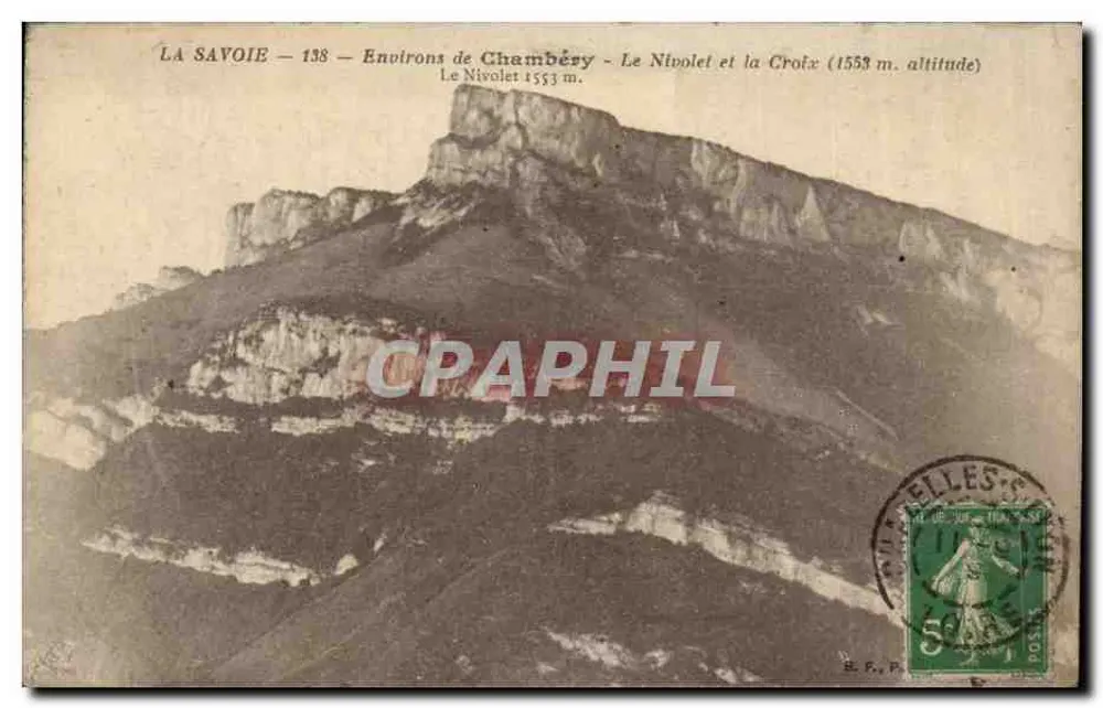 Savoie — 138 — Umgebung von Chambéry — Le Nivolet und die Kreuz (1553 m. Höhe) - Vorderseite