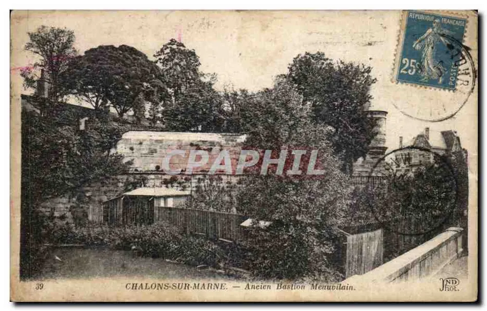 Chalons-sur-Marne — Ancien Bastion Menuvilain — Impr. JND. n°39 - Vorderseite