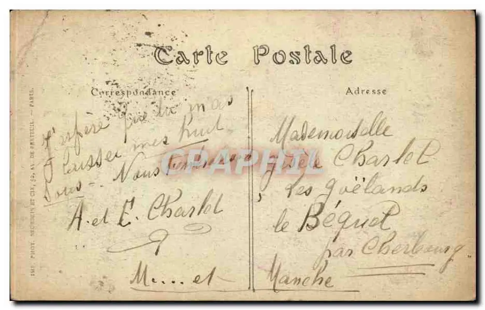 Chalons-sur-Marne — Ancien Bastion Menuvilain — Impr. JND. n°39 - Rückseite