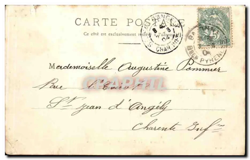 Bayonne — Il Klosque e la piazza d'Armes — A. L., Bayonne - Verso