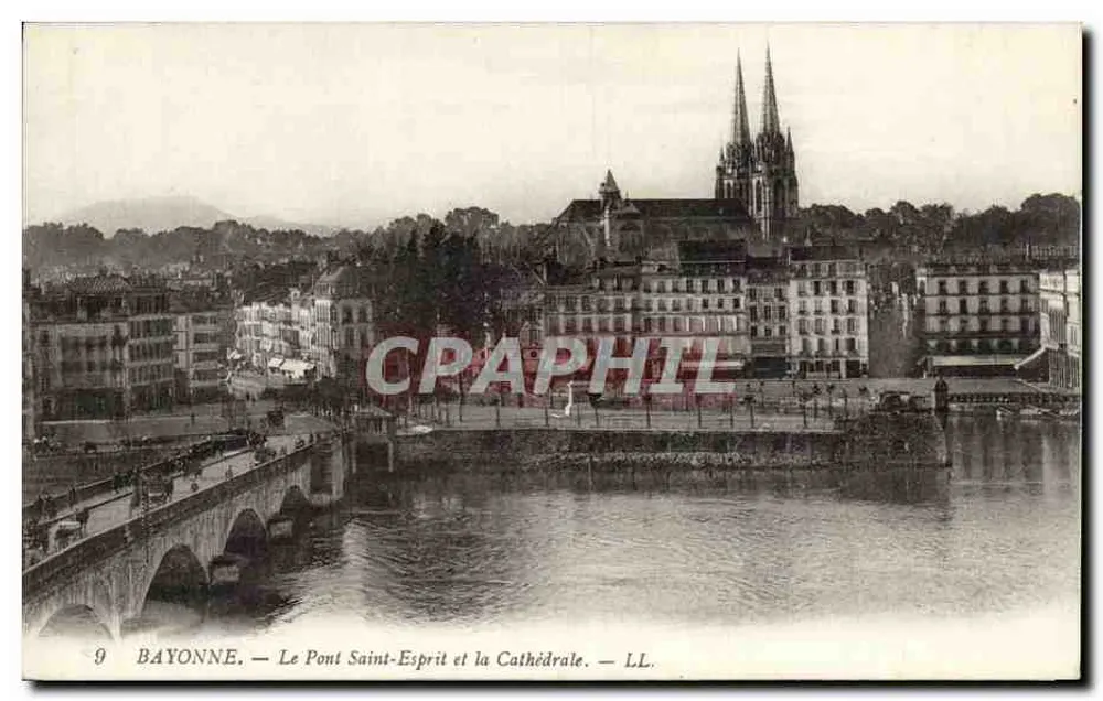 Bayonne — Der Pont Saint-Esprit und die Kathedrale — LL. - Vorderseite