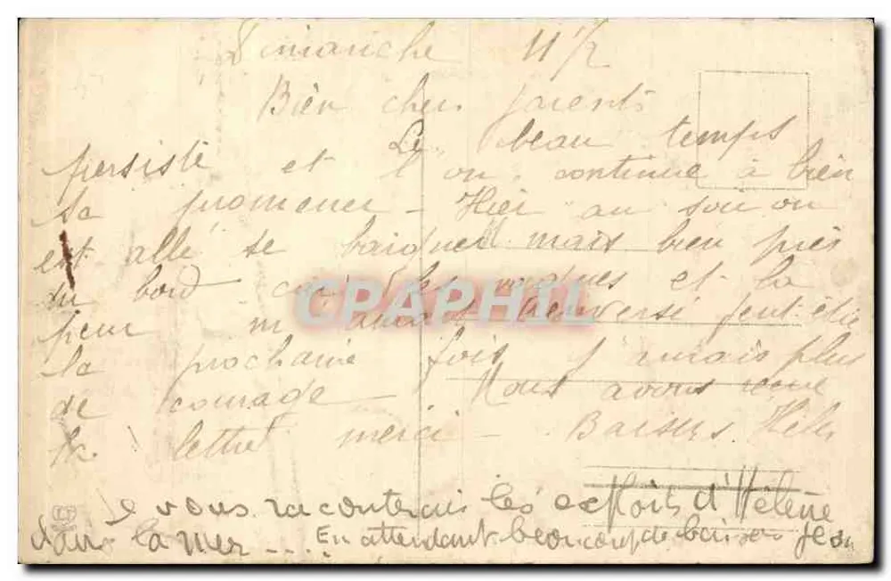 Biarritz - Saída da Missa, Igreja de Santa Eugênia — Phototype Labouche Frères, Toulouse, n°1226 - Verso