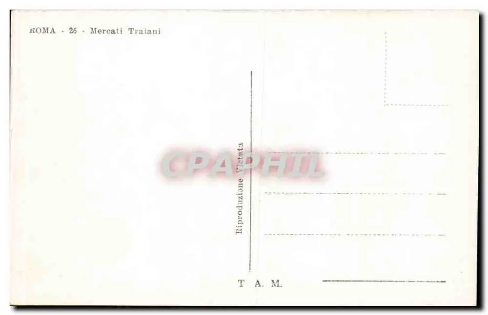 Rome - Marktplatz Trajan - Verleger T.A.M. - Rückseite