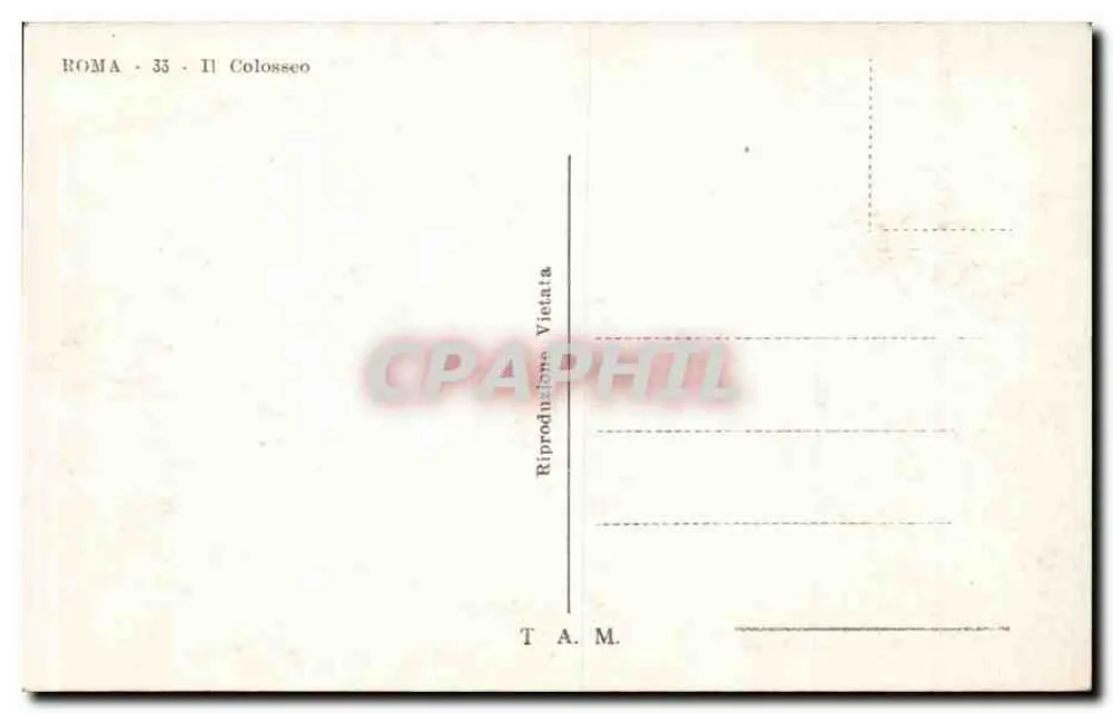 Rom - Der Kolosseum — Serie ROMA - 33 — Verlag T.A.M. - Rückseite