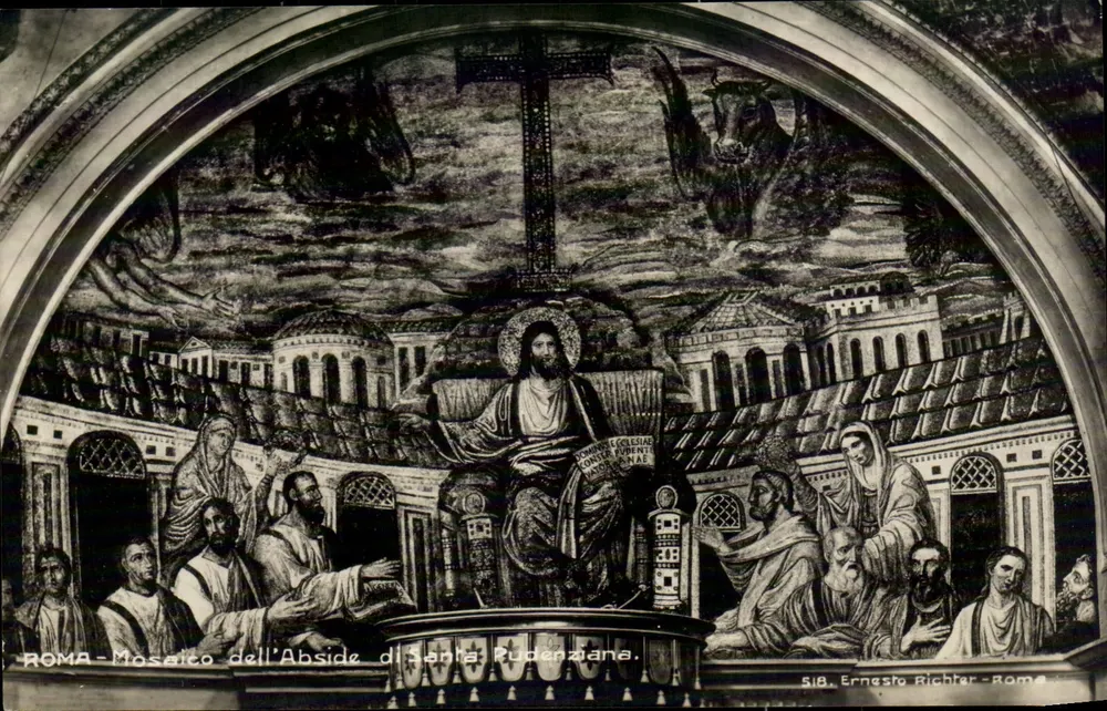 Rom - Mosaik der Apse der Santa Pudenziana — Ernesto Richter - Rom, n° 518 - Vorderseite