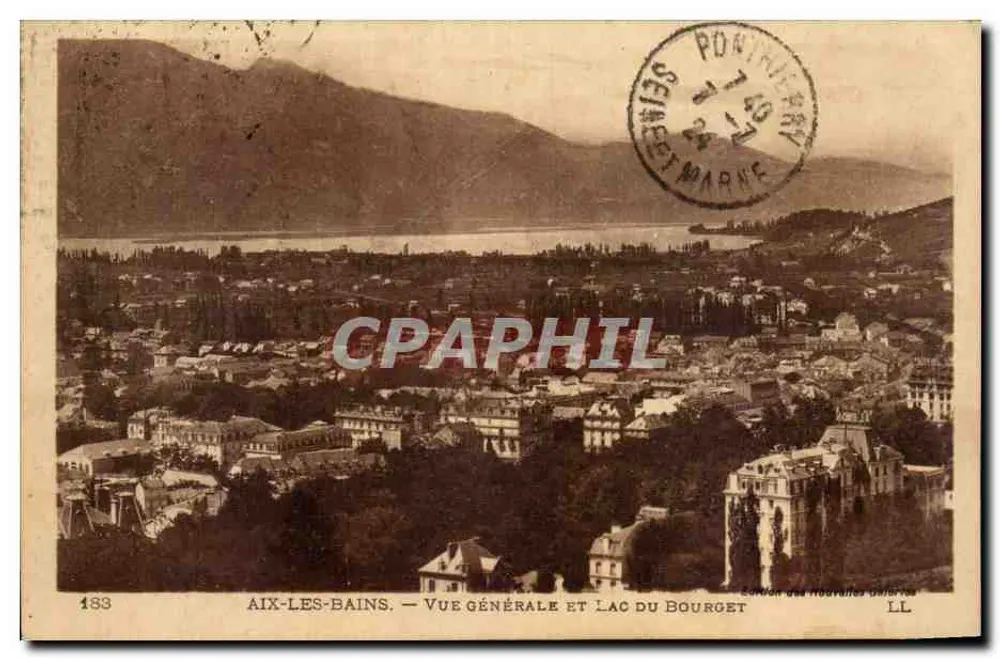 Aix-les-Bains — Vista geral e lago do Bourget — Edição das Novas Gerais - Frente