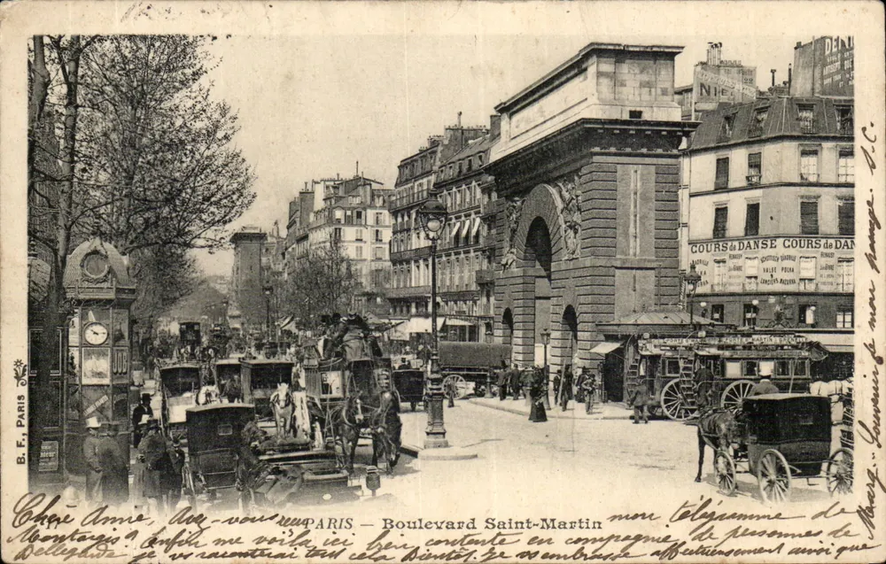 Boulevard Saint-Martin — Paris — B.F. Paris, número de série ilegível - Frente