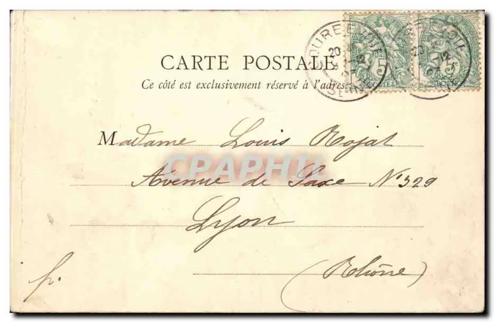 Boulevard Saint-Martin — Paris — B.F. Paris, número de série ilegível - Verso