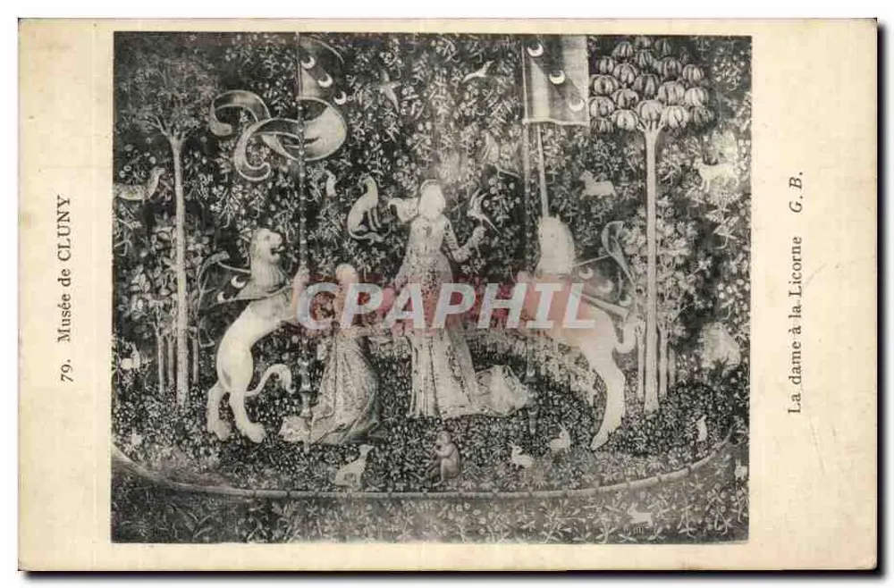 La dama con la licorne — Museo de Cluny — G.B. n°79 - Anverso