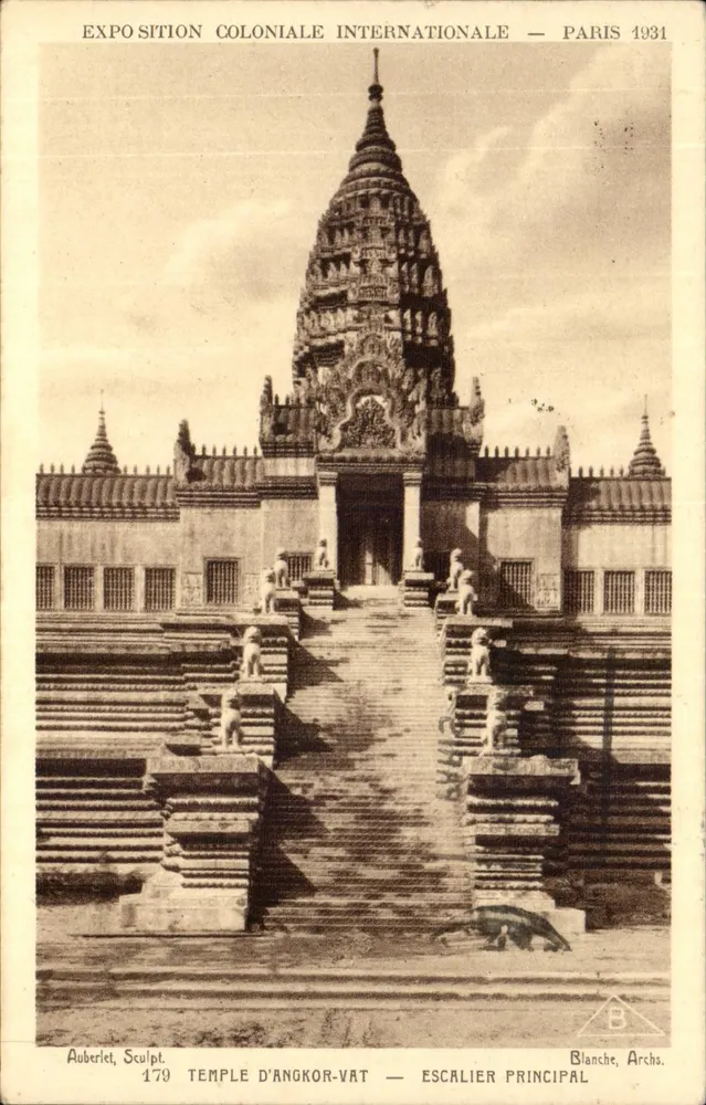 Tempel von Angkor Wat — Haupttreppe — Internationale Kolonialausstellung — Paris 1931 — Blanche, Archs. - Vorderseite