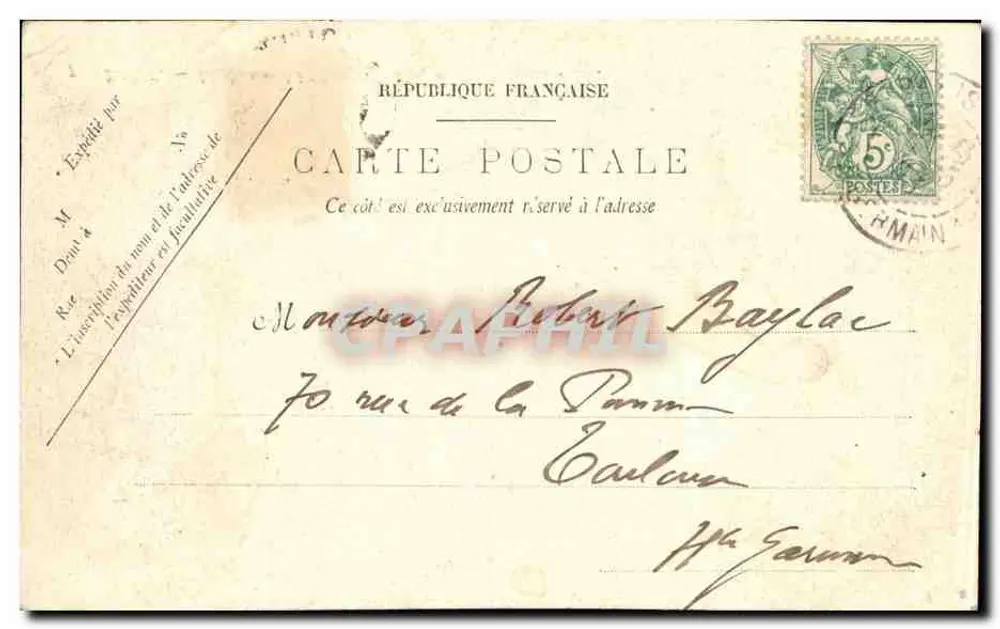 Parijs — De Avenue des Champs-Élysées, bij het Rond-Point — LL. n°7 - Achterkant