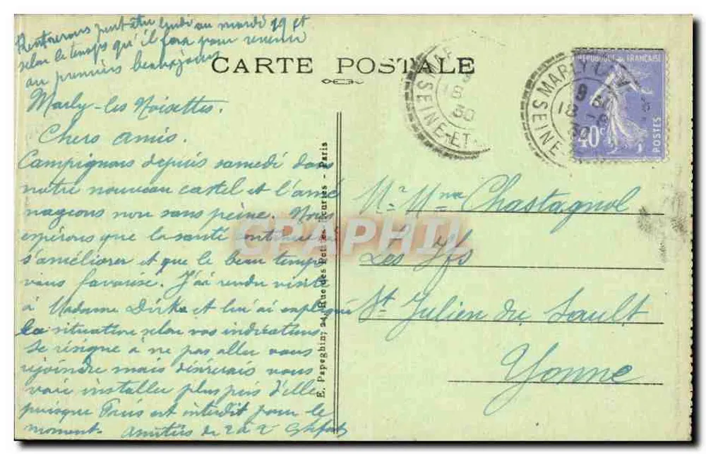 Paris — O Grand Palais — A.P. — N°70 - Verso