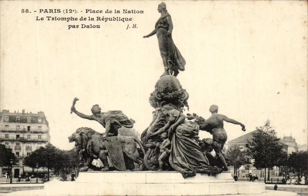 Paris (12.) - Place de la Nation - Der Triumph der Republik von Dalou - Vorderseite