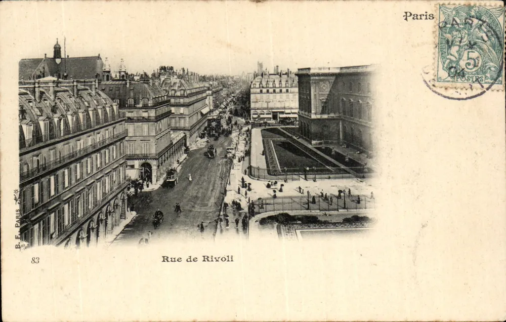 Rua de Rivoli — Paris — B.E. Paris n°83 - Frente
