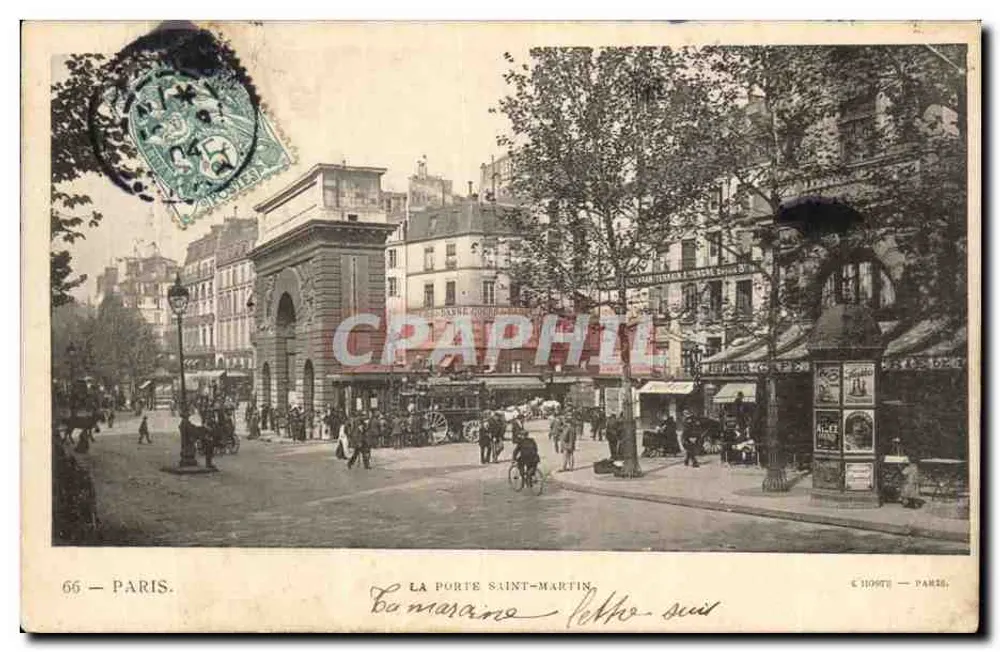 A Porta Saint-Martin — vista sul — Camarano, n°66 - Frente