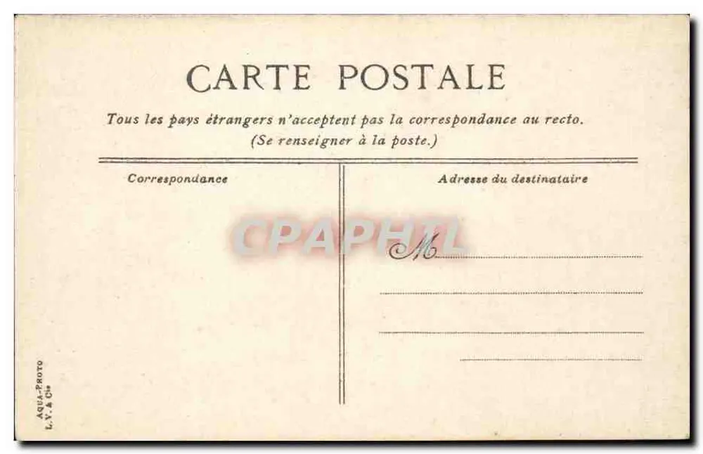 Gärten des Trocadéro — Paris — Verlag Aqua-Proto, Nr. 729 - Rückseite