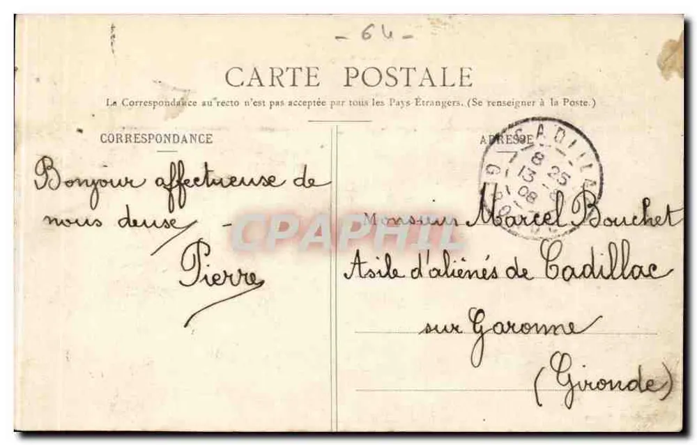 Biarritz Pitoresca — A Costa dos Bascos — N° 73 — Edição A. Simons - Verso