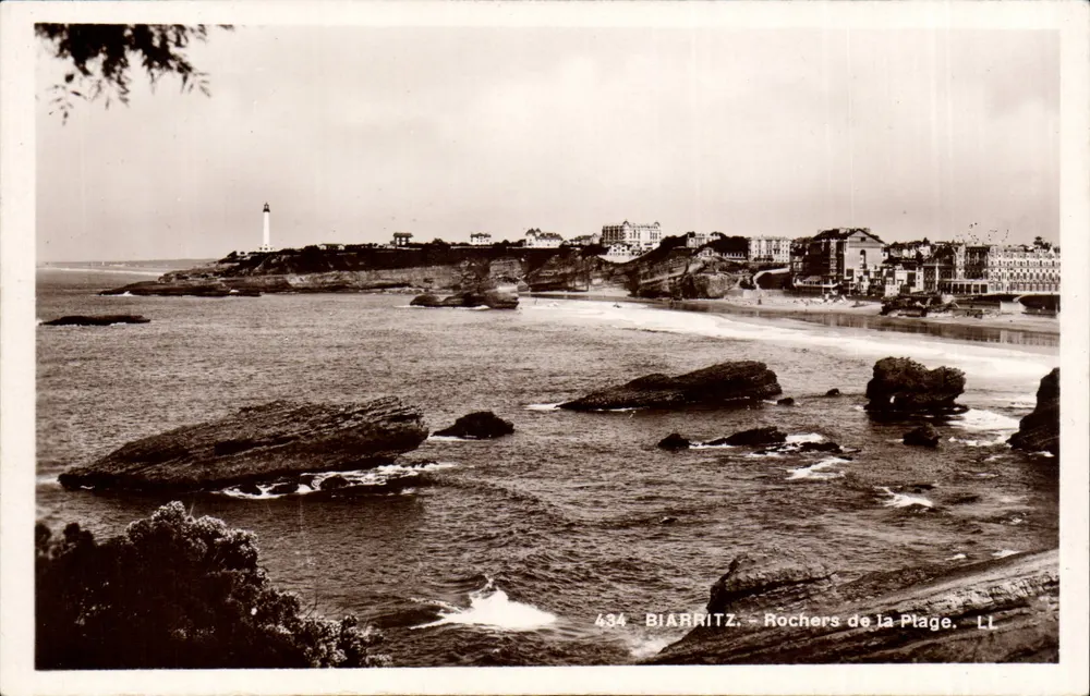 Biarritz — Rochers de la Plage — LL, n° 434 - Frente