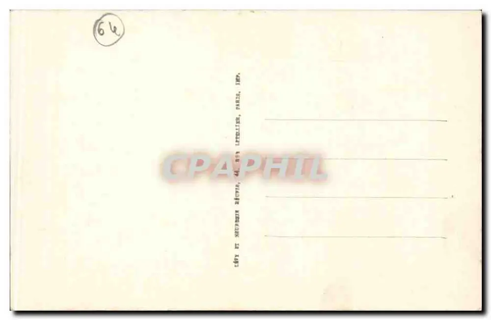 Biarritz — Rochers de la Plage — LL, n° 434 - Verso