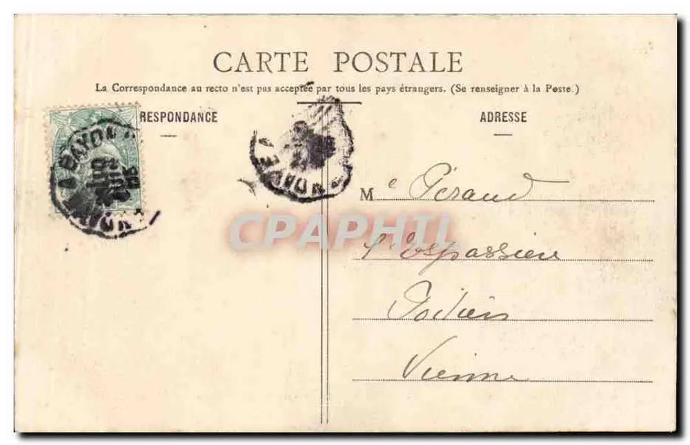Biarritz - Der Leuchtturm und der Grande Place zur Badezeit - N° 5 - Rückseite