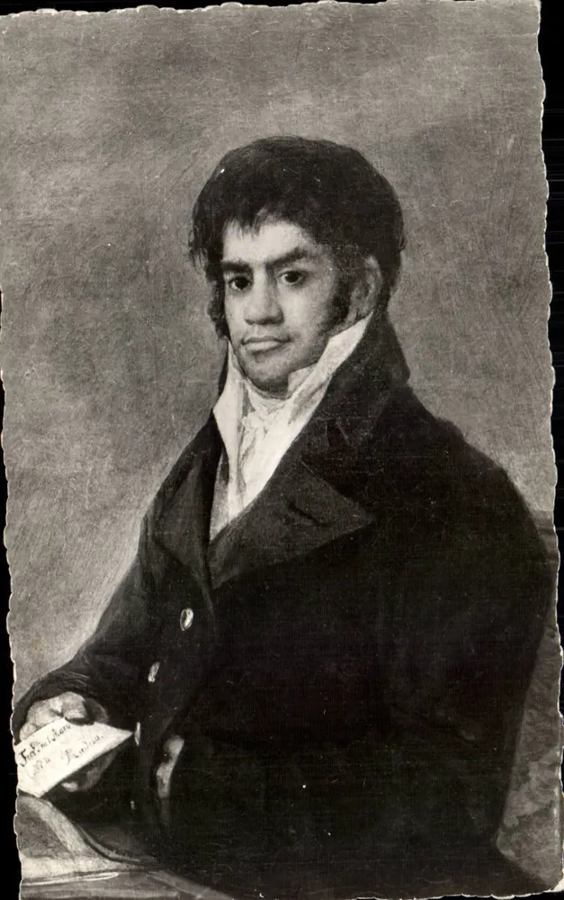 Portret van Francisco de Goya — fotoreproductie — F. del Mazo door Goya - Voorkant