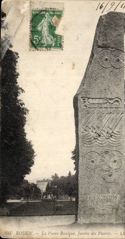Rouen — La Pierre Runique, Jardin des Plantes — éditeur LL - Vorderseite