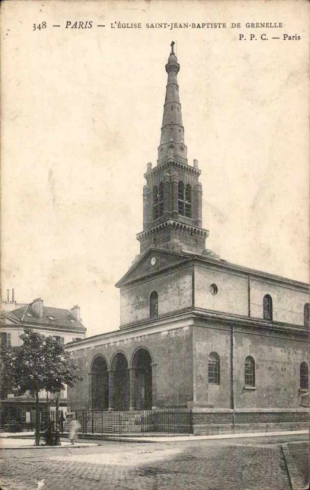 Paris — Die Kirche Saint-Jean-Baptiste in Grenelle — P.P.C. Paris - Vorderseite
