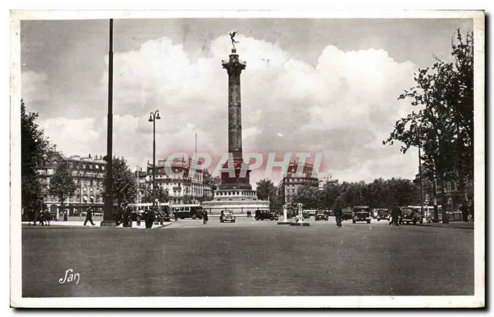 Praça da Bastilha — Paris — Edições d'Art Jan - Frente