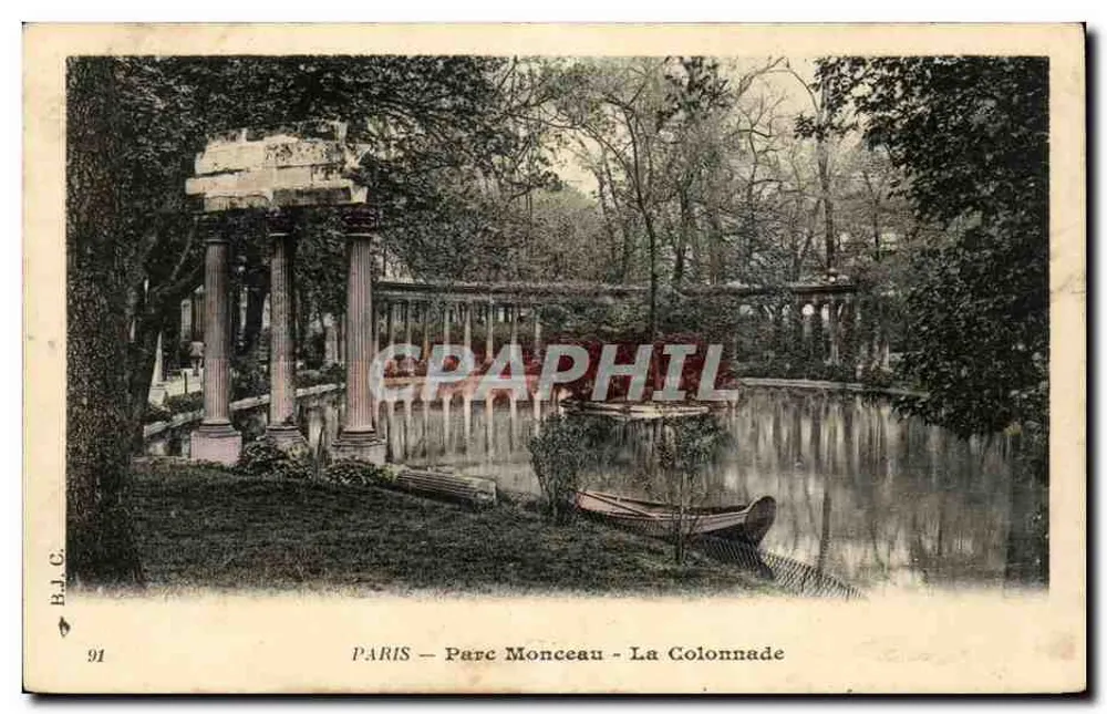 PARIS — Parque Monceau — A Coluna — B.J.C. n°91 - Frente