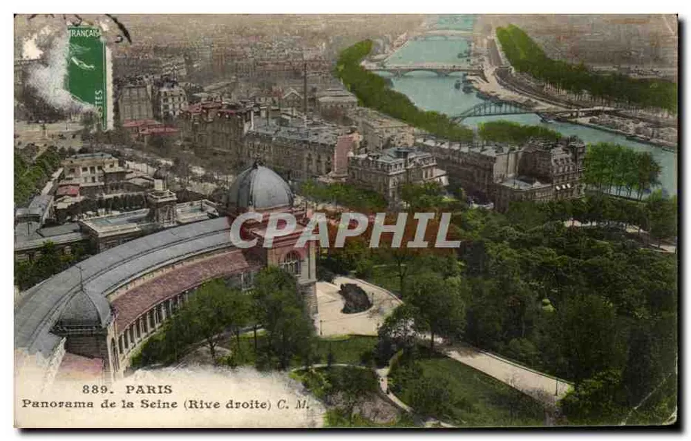 Paris — Panorama der Seine (Rechte Seite) — C. M. — n° 889 - Vorderseite