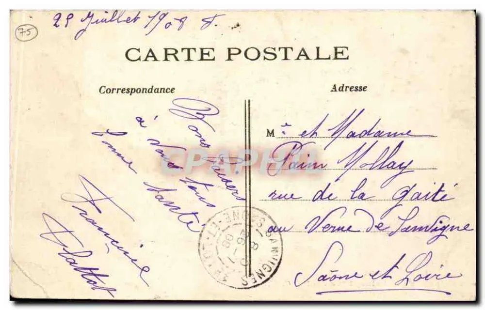 Paris — Panorama der Seine (Rechte Seite) — C. M. — n° 889 - Rückseite