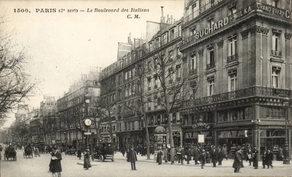 Paris (2e arrt) — O Boulevard dos Italianos — C.M. 1500 - Frente
