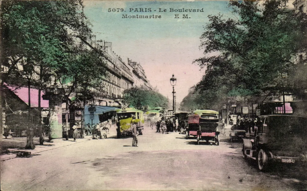 पेरिस - मॉंटमार्ट्रे बुलेवार्ड — E.M. संख्या 5079 - आगे