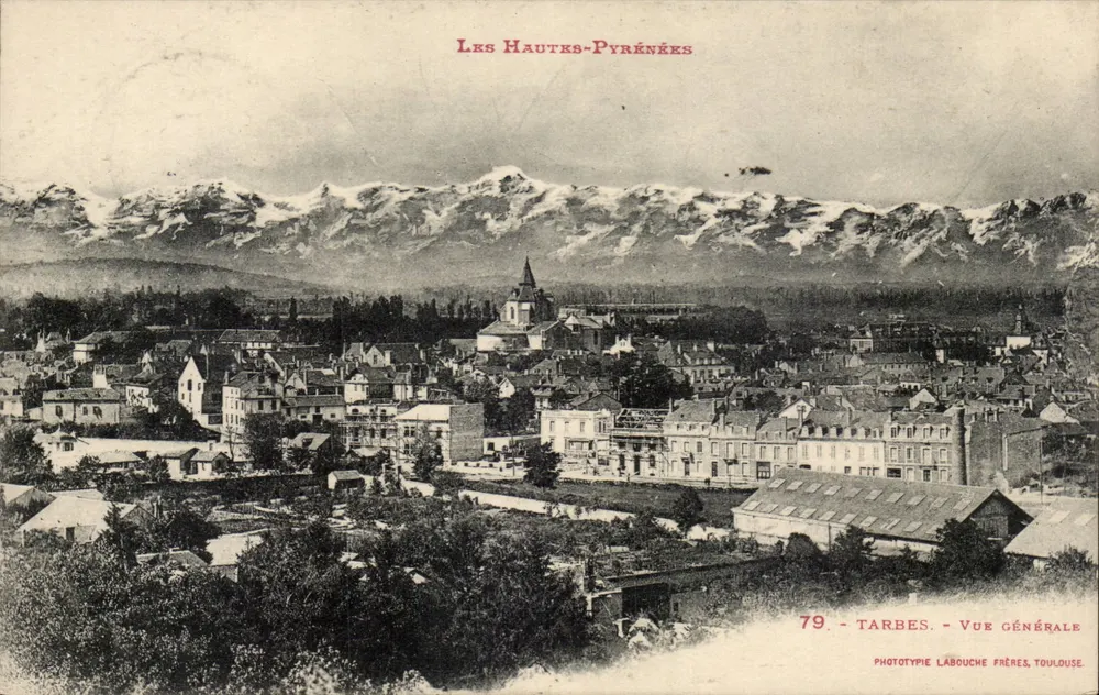 Tarbes — Vista geral — Fototipia Labouche Frères, Toulouse - Frente