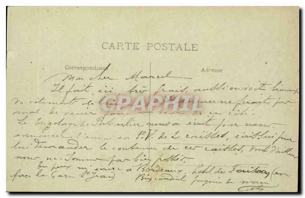 Lourdes — Le Château Fort — Les Pyrénées - Verso