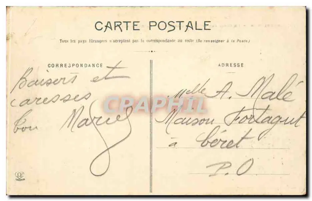 Le Rousbillon — Le Castillet nach der Zerstörung der Mauern — Phototypie Labouche, Perpignan - Rückseite