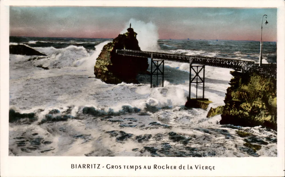 Biarritz - Stürmisches Wetter am Rocher de la Vierge — Les Éditions ELCÉ - Vorderseite