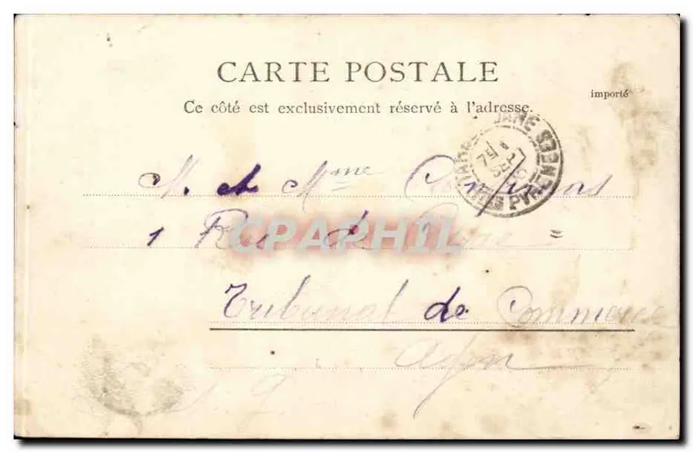 Jardim Massey — Tarbes — A. Villatte, editor - Verso