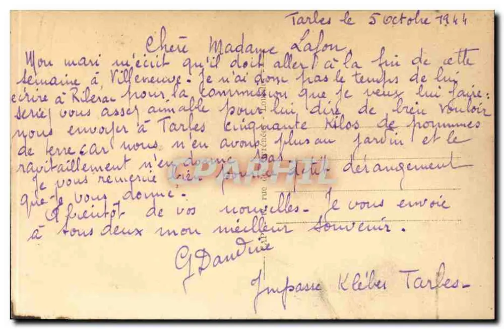 Tarbes — Giardino Massey - Il Museo — C.A.A. n°30 - Verso
