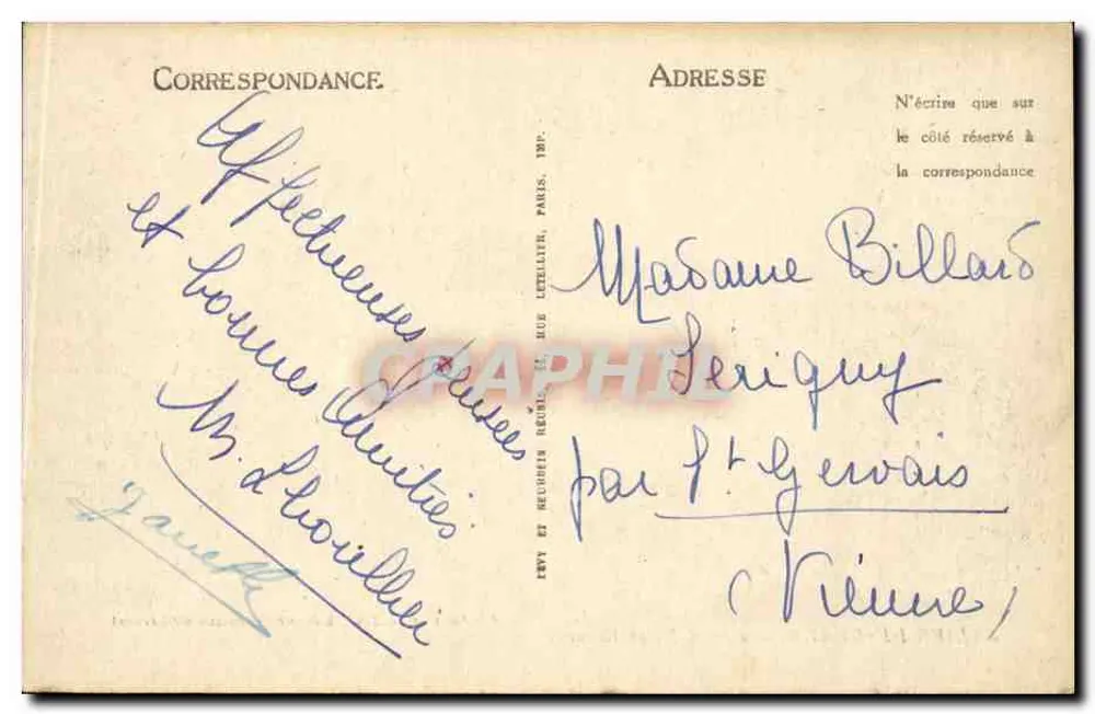 SALIES-DE-BÉARN — Grand Hôtel Bellevue — Buchhandlung F. Clèdes, Verlag (Bücherverleih) - Rückseite