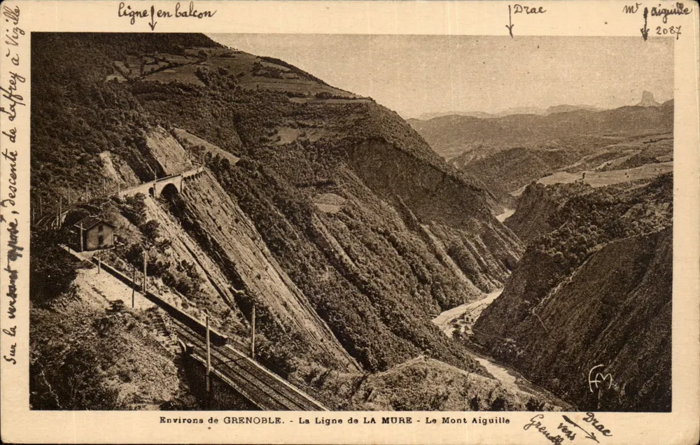 Umgebung von GRENOBLE — Die Linie von LA MURE — Der Mont Aiguille — Verlag Drae, Nr. 2087 - Vorderseite