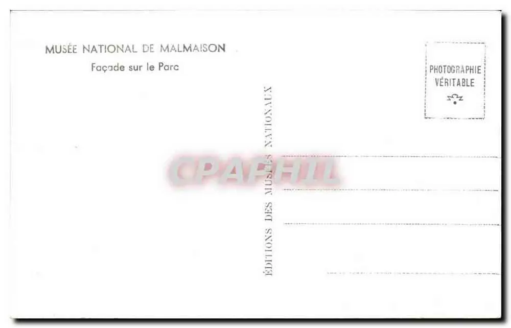 Castelo de Malmaison — Facha sobre o jardim — Éditions des Musées Nationaux - Verso