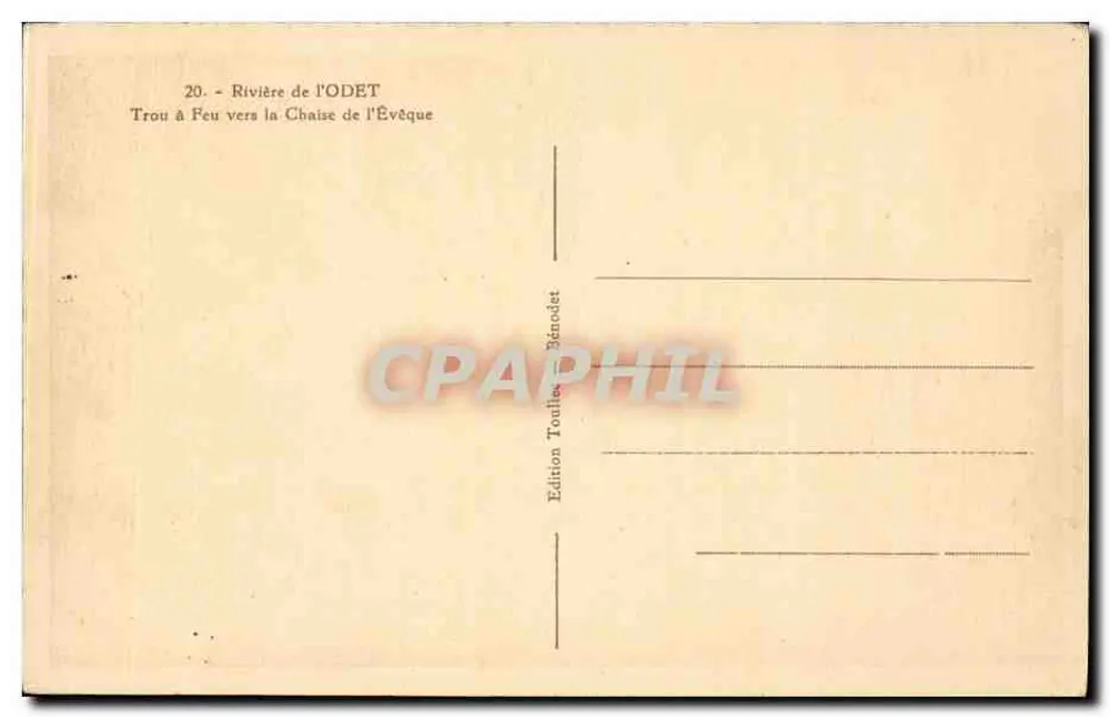 Fluss des Odet — Trou à Feu in Richtung des Bischofsstuhls — Édition Toulles Bénodet - Rückseite
