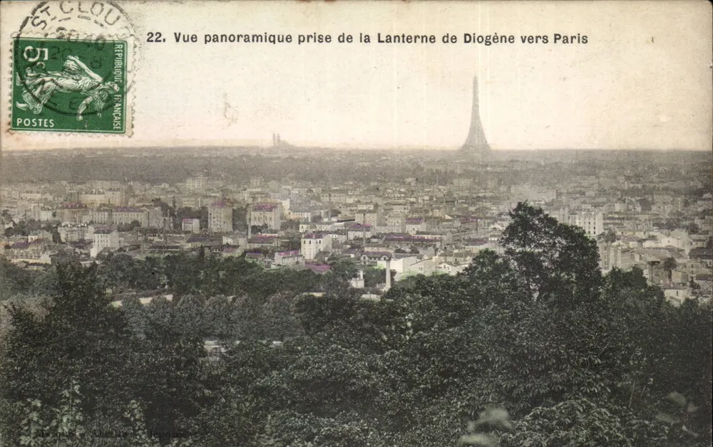 Panoramablick vom Diogenes-Leuchtturm nach Paris — n°22 — Verleger nicht sichtbar - Vorderseite