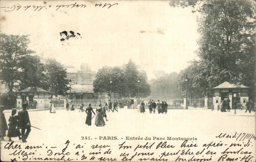 Entrada do Parque Montsouris — Paris — editor desconhecido, n° 241 - Frente