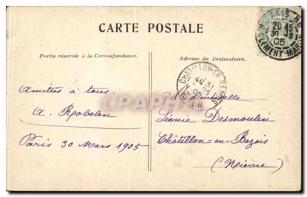 Paris — A Praça do Palácio-Royal — editor Lucyre - Verso